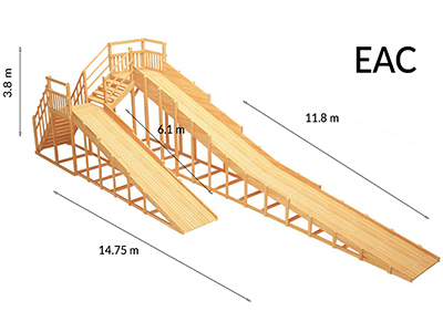 Зимняя горка TORUDA Север wood-9 (скат 11.8 м)