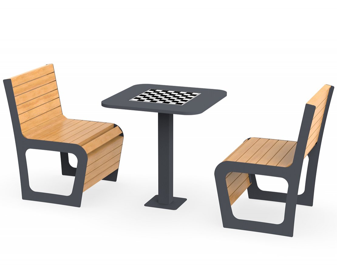 Стол шахматный парковый Кадм 3 - вид 2